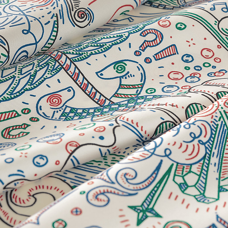 エルメス　カレ　ホールドオンザライン カレH 100 《プリーズ・ホールド・ザ・ライン》 - マロン | Hermès